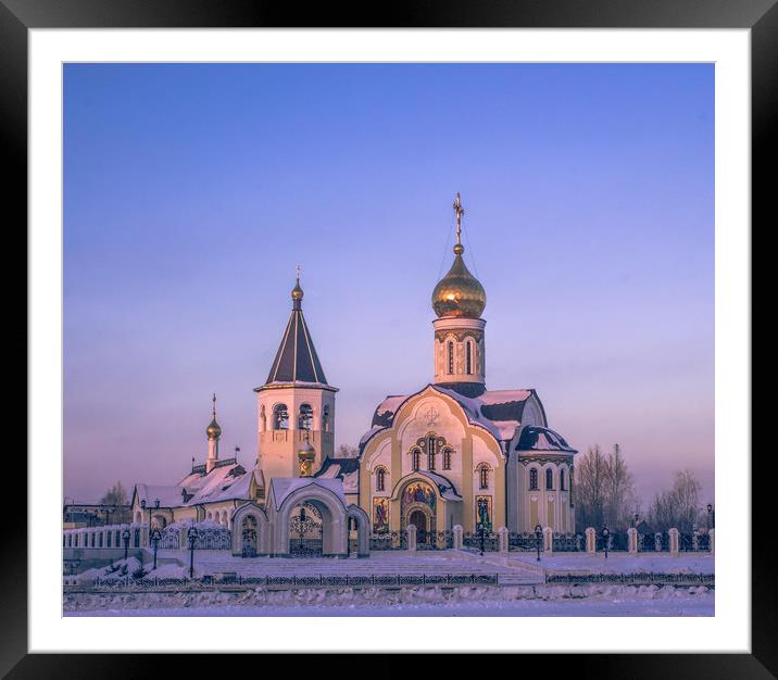  Russian Orthodox Church, winter Framed Mounted Print by Svetlana Korneliuk