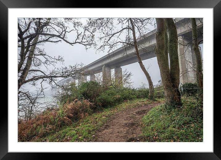 Bridge in the Misty Morning Framed Mounted Print by Paul Fleet