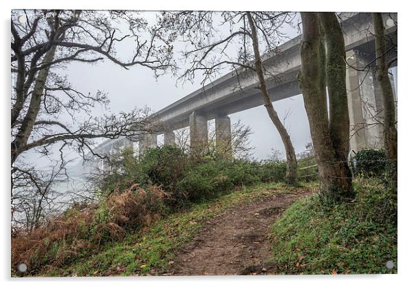 Bridge in the Misty Morning Acrylic by Paul Fleet