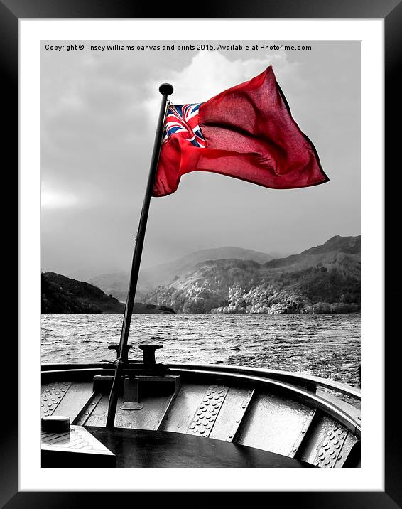  Red Ensign Isolated. Framed Mounted Print by Linsey Williams