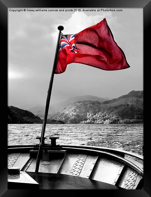  Red Ensign Isolated. Framed Print by Linsey Williams