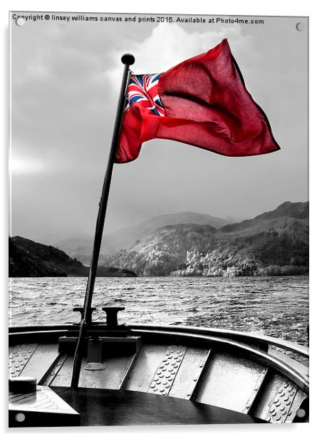  Red Ensign Isolated. Acrylic by Linsey Williams