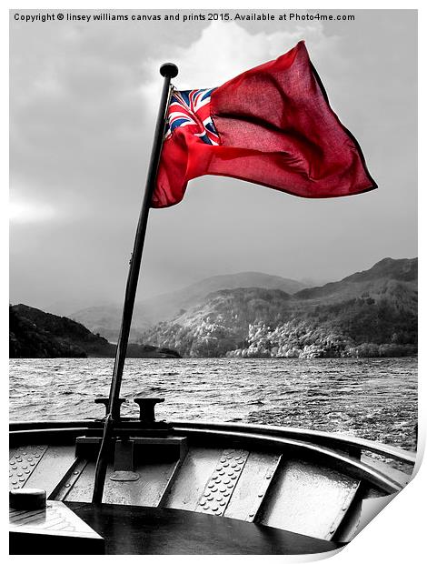  Red Ensign Isolated. Print by Linsey Williams