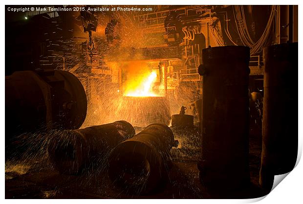  Tapping The Furnace Print by Mark Tomlinson