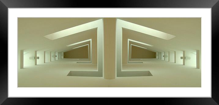  Gallery Walkway Abstract Framed Mounted Print by Mark Tomlinson