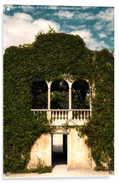  Italian arch overgrown, New Zealand Acrylic by Phil Crean