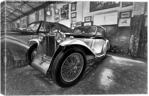  MG Classic Car Canvas Print by Andy Anderson