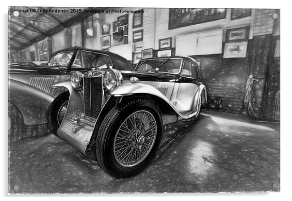  MG Classic Car Acrylic by Andy Anderson