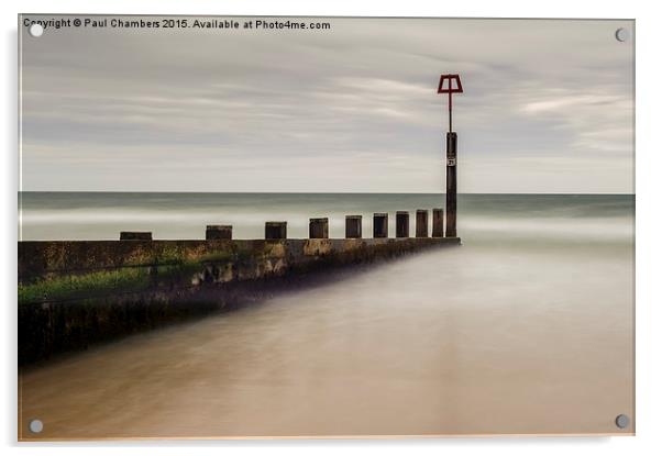  Sea Groyne Acrylic by Paul Chambers