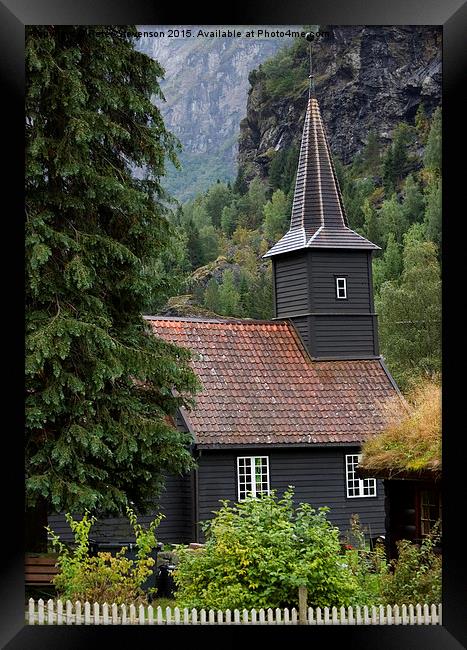 The little wooden church.  Framed Print by Peter Stevenson