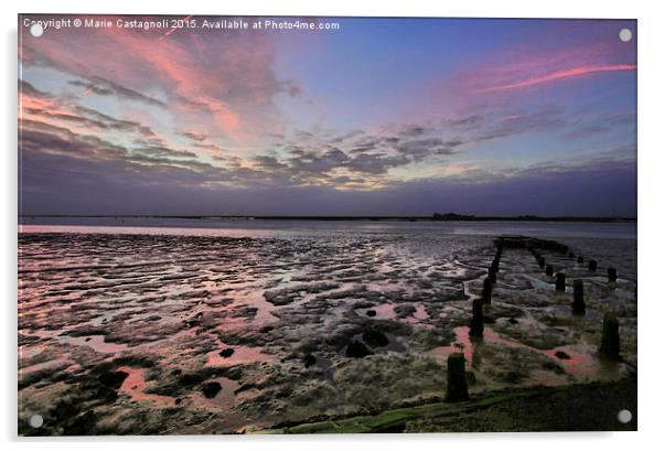  Another Jetty Lost To The Elements Acrylic by Marie Castagnoli