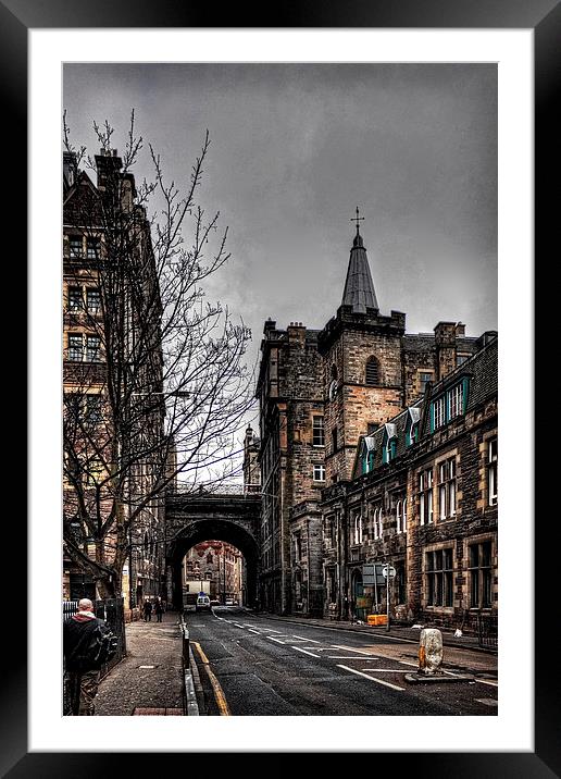 The Cowgate Framed Mounted Print by Tom Gomez