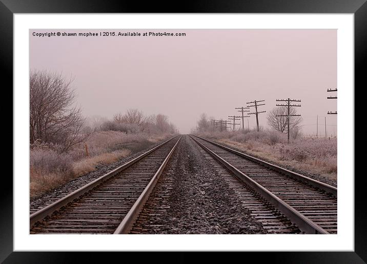  Frosty Rails  Framed Mounted Print by shawn mcphee I