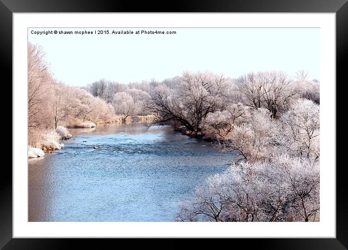  Morning frost on the Thames river Framed Mounted Print by shawn mcphee I
