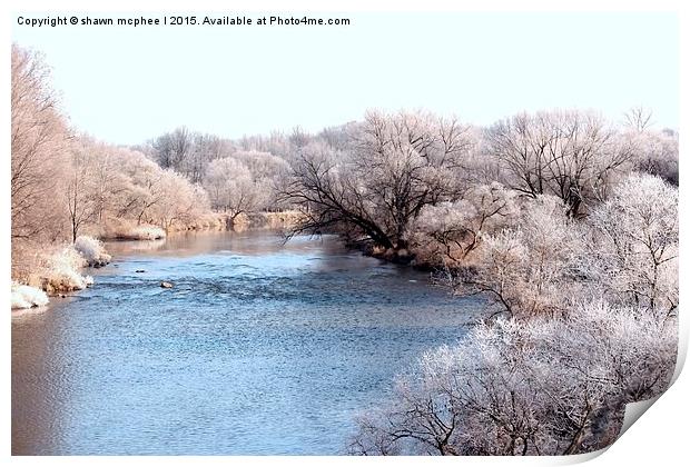  Morning frost on the Thames river Print by shawn mcphee I