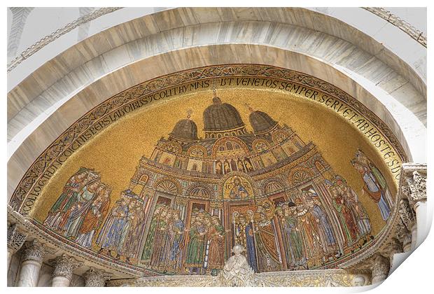 Saint Markos basilica, Venice, Italy. Print by Ian Middleton