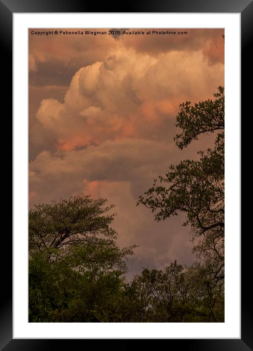  Dramatic sky Framed Mounted Print by Petronella Wiegman