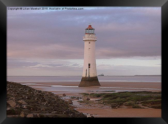Perch Rock lighthouse.  Framed Print by Lilian Marshall