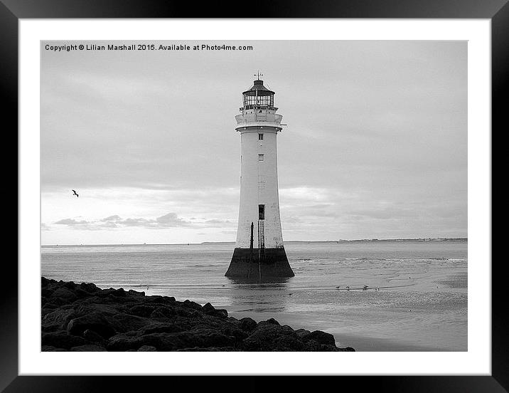  Perch Rock Lighthouse. Framed Mounted Print by Lilian Marshall