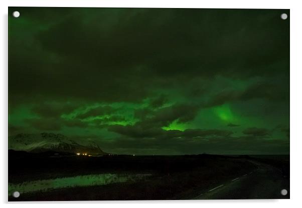 Northern Lights, Lofoten, Norway Acrylic by Mark Llewellyn