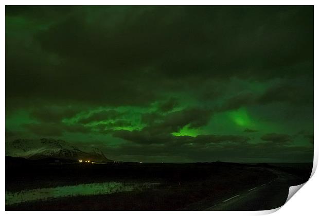 Northern Lights, Lofoten, Norway Print by Mark Llewellyn