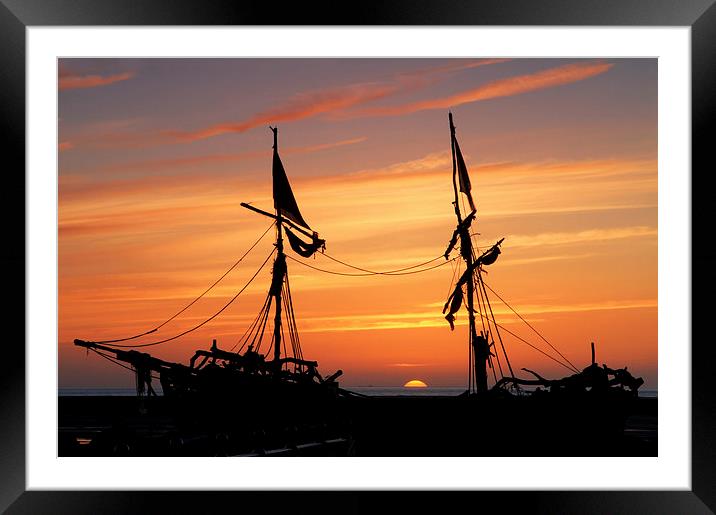  Grace Darling Sunset Framed Mounted Print by David Chennell