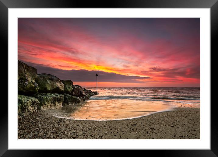 Red Sky in Morning Framed Mounted Print by Jennie Franklin