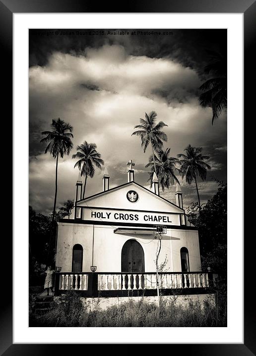Holy Cross Chapel, Anjuna, Goa, India Framed Mounted Print by Julian Bound
