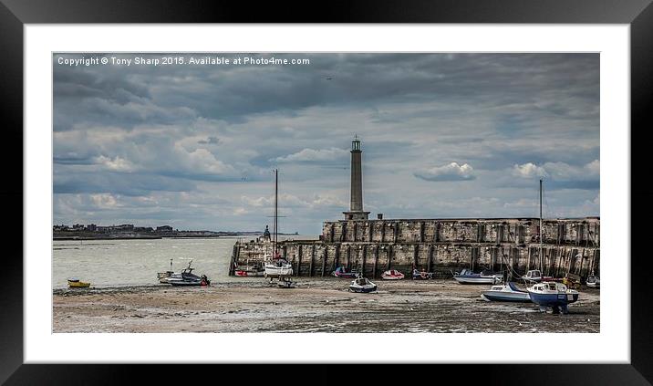  Margate Harbour, Kent at Low Tide Framed Mounted Print by Tony Sharp LRPS CPAGB