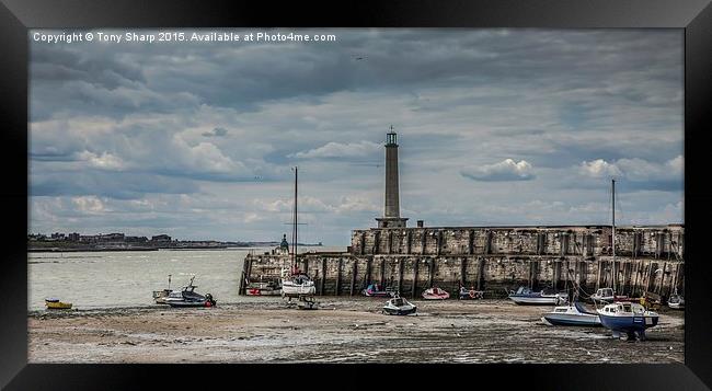  Margate Harbour, Kent at Low Tide Framed Print by Tony Sharp LRPS CPAGB