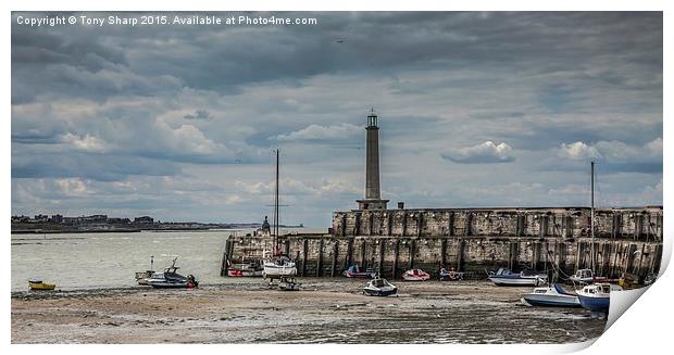  Margate Harbour, Kent at Low Tide Print by Tony Sharp LRPS CPAGB