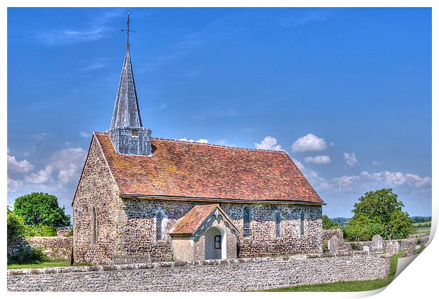 Greatham Church - Sussex Weald Print by Malcolm McHugh