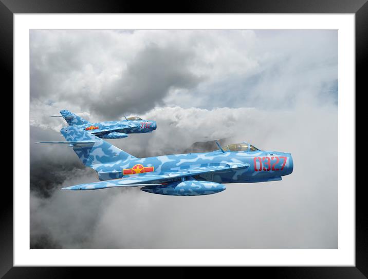  MIG 17s on the Hunt Framed Mounted Print by Rob Lester