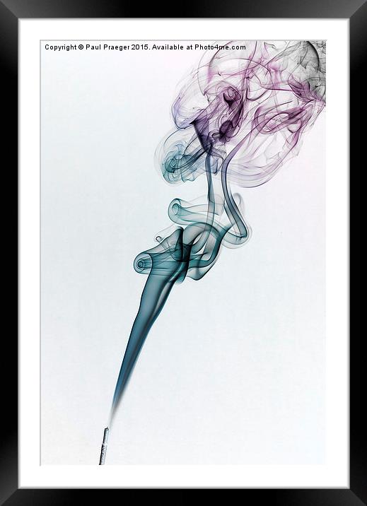  Wisp of colored smoke Framed Mounted Print by Paul Praeger
