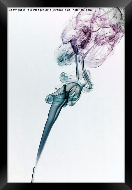  Wisp of colored smoke Framed Print by Paul Praeger