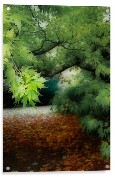 Golden Leaf Acrylic by Ann Garrett