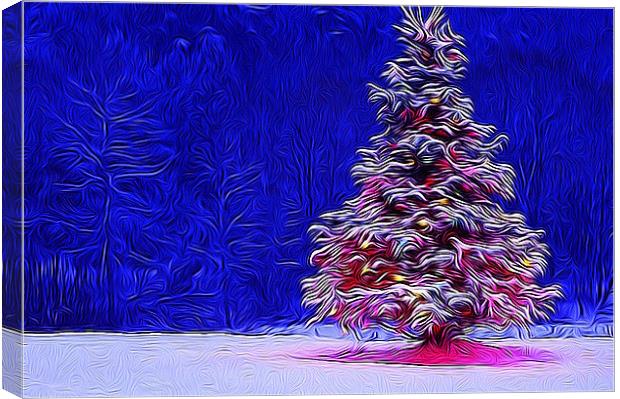 Happy christmas tree Canvas Print by sylvia scotting