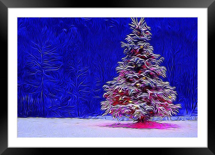 Happy christmas tree Framed Mounted Print by sylvia scotting