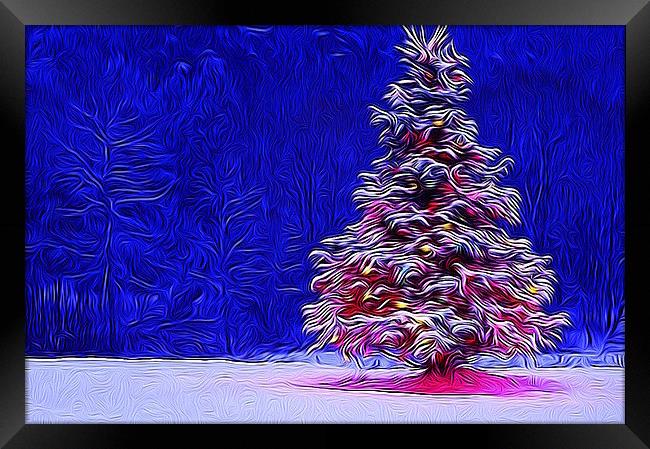 Happy christmas tree Framed Print by sylvia scotting
