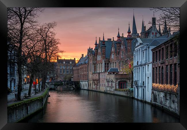  Canals of Brugge Framed Print by David Schofield