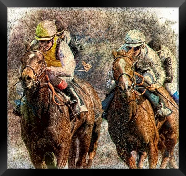  May the best horse win Framed Print by Alan Mattison
