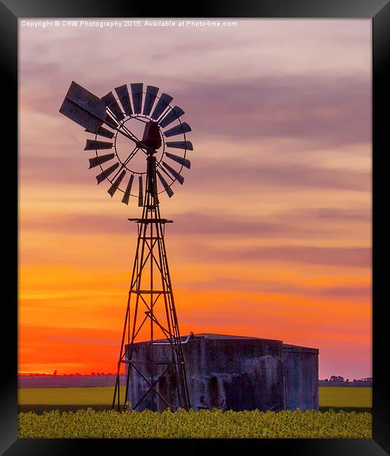  Pura Pura Windmill Framed Print by CRW Photography