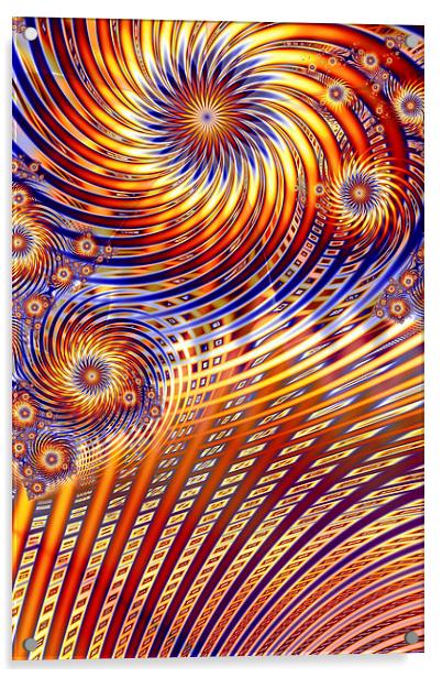 Pinwheel Abstract Acrylic by John Edwards