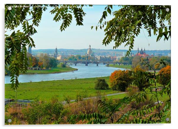  A Famous View of Dresden Acrylic by Gisela Scheffbuch