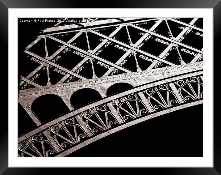  Eiffel Tower structure Framed Mounted Print by Paul Praeger