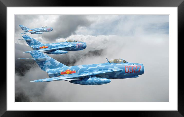  MIG 17`s On Patrol ( A variation) Framed Mounted Print by Rob Lester