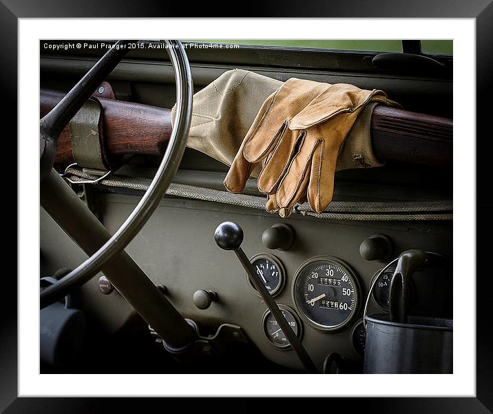 Jeep ready for action Framed Mounted Print by Paul Praeger