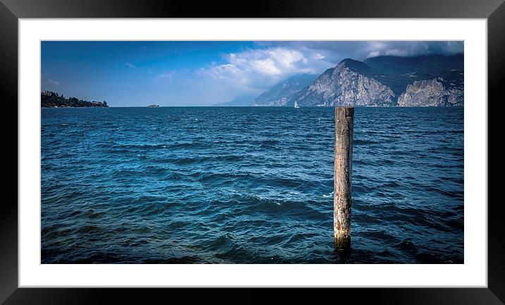 Holiday post from Lake Garda Framed Mounted Print by Julian Bowdidge