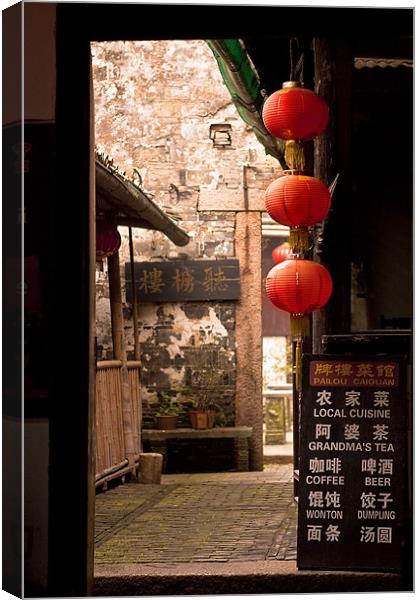 Local Chinese Cafe Canvas Print by Jim Leach