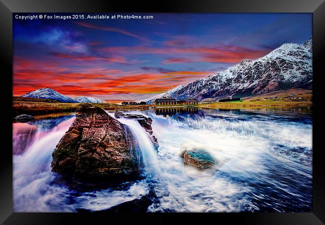  mountain waters Framed Print by Derrick Fox Lomax
